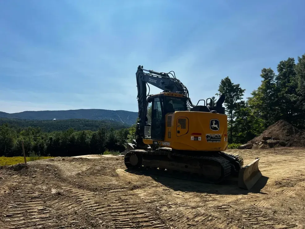 Chico Excavating excavator ready for work